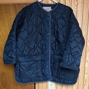 Hudson Jeans Navy Quilted Jacket size medium